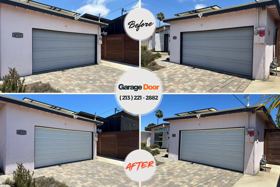 Before and after: garage door repair Cottage Lake, WA